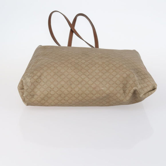 CELINE Macadam Canvas Shoulder Bag PVC Leather 2 Set Brown Beige Auth SW1565