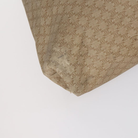 CELINE Macadam Canvas Shoulder Bag PVC Leather 2Set Brown Beige Auth SW1565