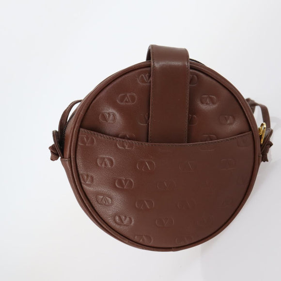 VALENTINO Saint Laurent Shoulder Bag Canvas Leather 2Set Beige Brown Auth SW1567