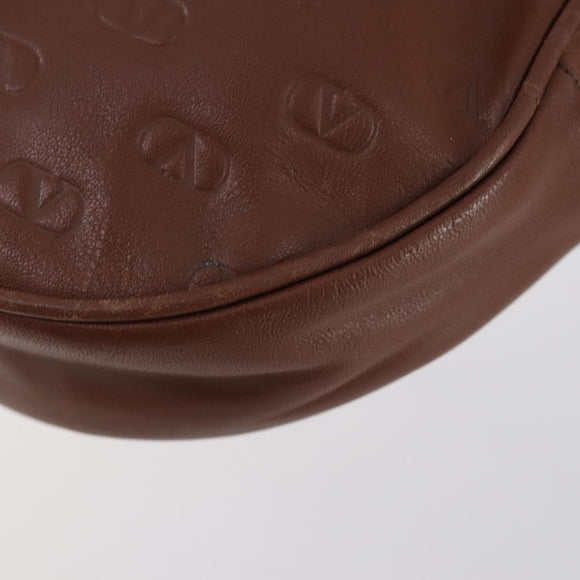 VALENTINO Saint Laurent Shoulder Bag Canvas Leather 2Set Beige Brown Auth SW1567