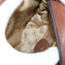 VALENTINO Saint Laurent Shoulder Bag Canvas Leather 2Set Beige Brown Auth SW1567-17