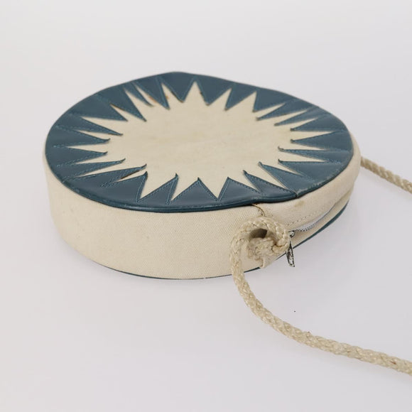 VALENTINO Saint Laurent Shoulder Bag Canvas Leather 2Set Beige Brown Auth SW1567