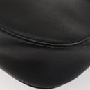 Christian Dior Honeycomb Canvas Shoulder Bag PVC Black Gold Auth SW1569-14