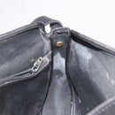 Christian Dior Honeycomb Canvas Shoulder Bag PVC Black Gold Auth SW1569-18