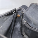 Christian Dior Honeycomb Canvas Shoulder Bag PVC Black Gold Auth SW1569-19