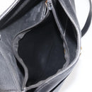 Christian Dior Honeycomb Canvas Shoulder Bag PVC Black Gold Auth SW1569-12