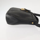 Christian Dior Honeycomb Canvas Shoulder Bag PVC Black Gold Auth SW1569-3
