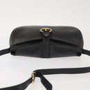 Christian Dior Honeycomb Canvas Shoulder Bag PVC Black Gold Auth SW1569-6