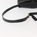 Christian Dior Honeycomb Canvas Shoulder Bag PVC Black Gold Auth SW1569-7