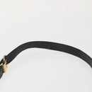 Christian Dior Honeycomb Canvas Shoulder Bag PVC Black Gold Auth SW1569-8