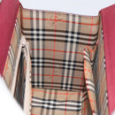 BURBERRY Hand Bag Leather Bordeaux Silver Auth sw1572-15