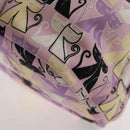 Miu Miu CANAPA CATS Pouch Canvas Pink Silver Auth sw1573M-17