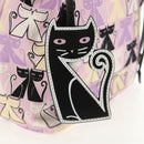 Miu Miu CANAPA CATS Pouch Canvas Pink Silver Auth sw1573M-19