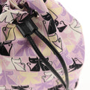 Miu Miu CANAPA CATS Pouch Canvas Pink Silver Auth sw1573M-9