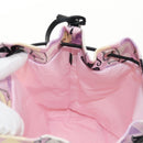 Miu Miu CANAPA CATS Pouch Canvas Pink Silver Auth sw1573M-21