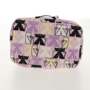 Miu Miu CANAPA CATS Pouch Canvas Pink Silver Auth sw1573M-7