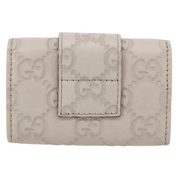 GUCCI Guccissima GG Canvas Key Case Leather White 203551 Auth sw1578 - 0
