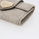 GUCCI Guccissima GG Canvas Key Case Leather White 203551 Auth sw1578-5