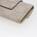 GUCCI Guccissima GG Canvas Key Case Leather White 203551 Auth sw1578-14