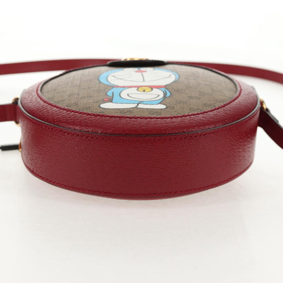 GUCCI Micro GG Supreme Doraemon Collaboration Bag PVC Beige 625216 Auth sw1582M