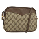 GUCCI GG Canvas Shoulder Bag PVC Leather Beige Auth sw1583-1