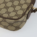 GUCCI GG Canvas Shoulder Bag PVC Leather Beige Auth sw1583-9
