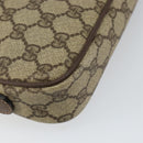 GUCCI GG Canvas Shoulder Bag PVC Leather Beige Auth sw1583-14
