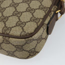 GUCCI GG Canvas Shoulder Bag PVC Leather Beige Auth sw1583-15