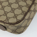 GUCCI GG Canvas Shoulder Bag PVC Leather Beige Auth sw1583-16
