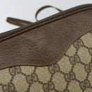 GUCCI GG Canvas Shoulder Bag PVC Leather Beige Auth sw1583-17