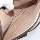 GUCCI GG Canvas Shoulder Bag PVC Leather Beige Auth sw1583-11