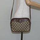 GUCCI GG Canvas Shoulder Bag PVC Leather Beige Auth sw1583-21