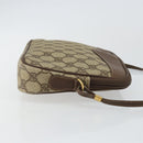 GUCCI GG Canvas Shoulder Bag PVC Leather Beige Auth sw1583-3