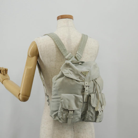 PRADA Backpack Nylon Gray Auth sw1586