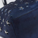 Jimmy Choo Studs Tote Bag Coated Canvas Blue Auth sw1589-14