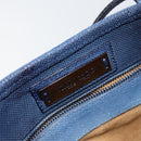 Jimmy Choo Studs Tote Bag Coated Canvas Blue Auth sw1589-11