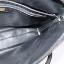 BALLY Quilted Shoulder Bag Leather Dark Brown Auth sw159-17