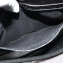 BALLY Quilted Shoulder Bag Leather Dark Brown Auth sw159-19