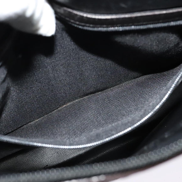 BALLY Quilted Shoulder Bag Leather Dark Brown Auth sw159