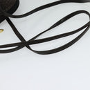 BALLY Quilted Shoulder Bag Leather Dark Brown Auth sw159-7