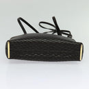 BALLY Quilted Shoulder Bag Leather Dark Brown Auth sw159-5