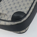 GUCCI Micro GG Canvas Shoulder Bag PVC Leather Navy Auth sw1590-15