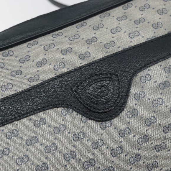 GUCCI Micro GG Canvas Shoulder Bag PVC Leather Navy Auth sw1590