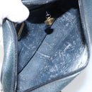 GUCCI Micro GG Canvas Shoulder Bag PVC Leather Navy Auth sw1590-10