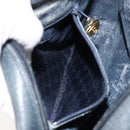 GUCCI Micro GG Canvas Shoulder Bag PVC Leather Navy Auth sw1590-11