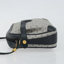 GUCCI Micro GG Canvas Shoulder Bag PVC Leather Navy Auth sw1590-4