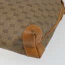 GUCCI Micro GG Canvas Shoulder Bag PVC Leather Brown Auth sw1591-9