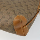 GUCCI Micro GG Canvas Shoulder Bag PVC Leather Brown Auth sw1591-15