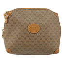 GUCCI Micro GG Canvas Shoulder Bag PVC Leather Brown Auth sw1591-13