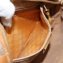 GUCCI Micro GG Canvas Shoulder Bag PVC Leather Brown Auth sw1591-21
